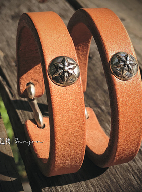 手工定制皮手环牛皮养牛阿美咔叽