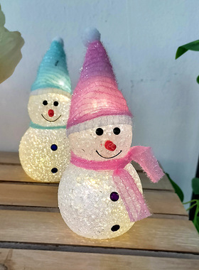 纳米雪人摆件小夜灯草坪灯