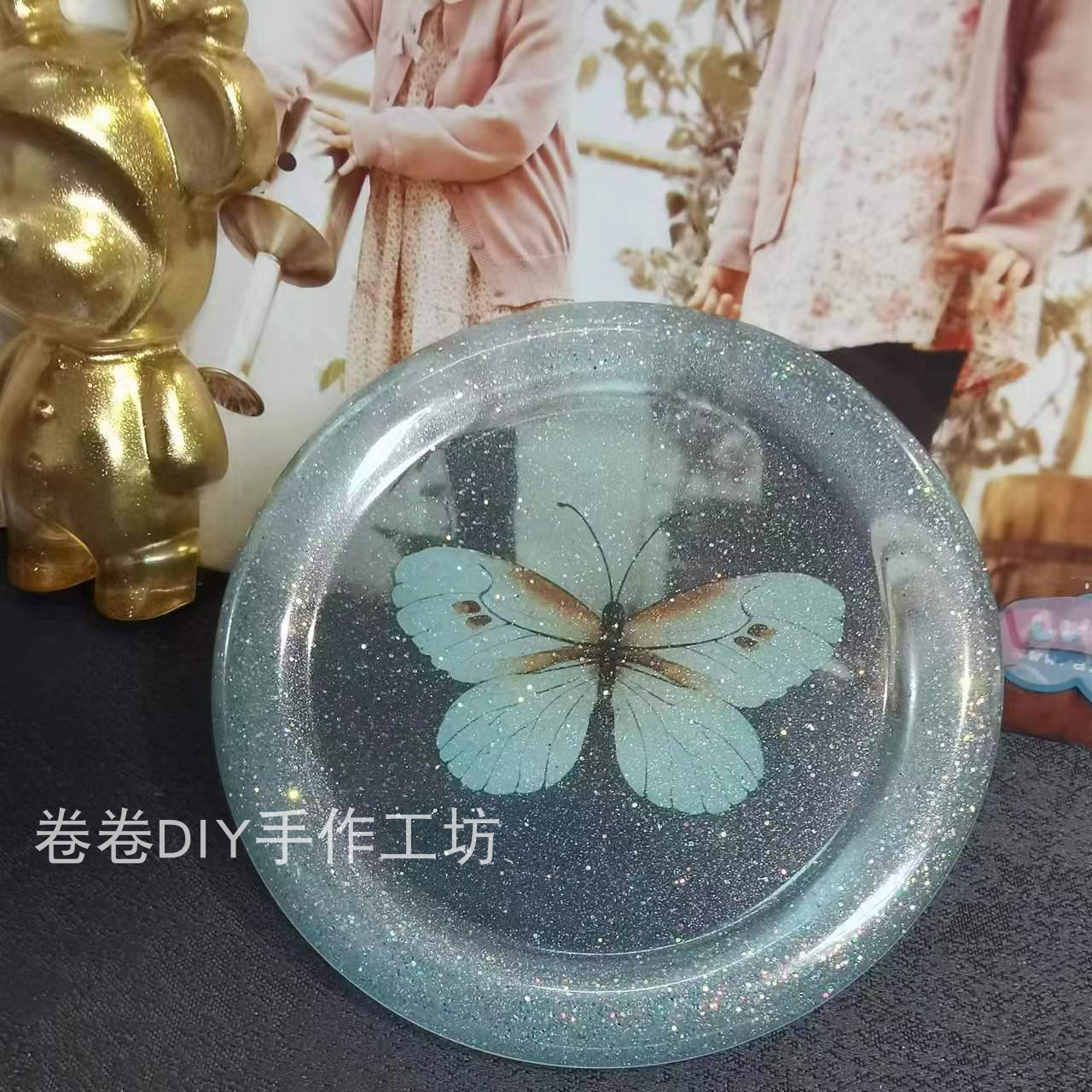 杯垫现货/手工DIY水晶树脂滴胶成品/创意干花杯垫/送礼 - 图0