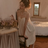 上小楼 Сексуальная летняя шелковая пижама, с открытой спиной, в цветочек, свободный крой