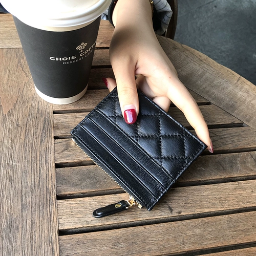 Маленький картхолдер, маленькая ультратонкая сумка через плечо, изысканный антимагнитный брендовый кошелек, из натуральной кожи, популярно в интернете