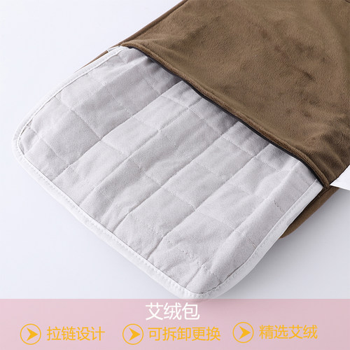 艾炙电加热理疗原始点艾草绒坐垫热敷电热屁股垫办公室桌面加热垫 - 图2