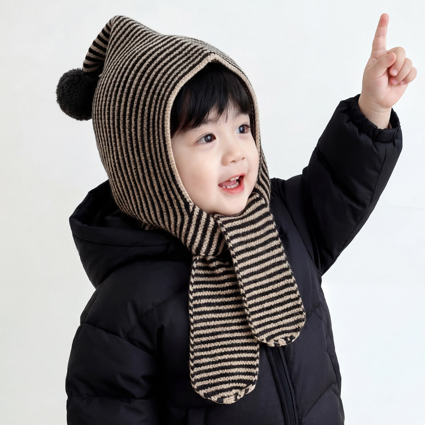 儿童帽子毛线帽秋冬季宝宝针织帽保暖帽护耳帽男童女童包头帽套头,淘宝优惠券,粉丝福利购,淘宝优惠卷