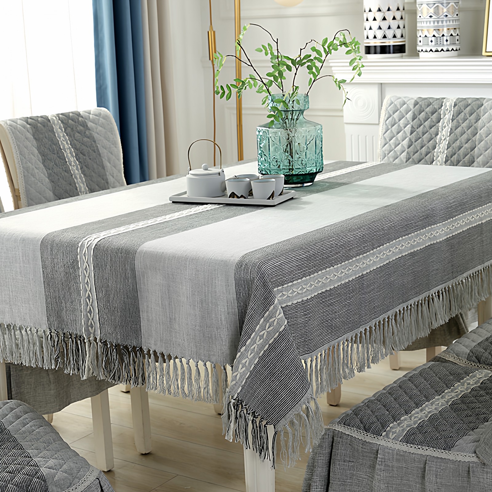 简约现代桌布布艺棉麻清新北欧餐桌布茶几布餐桌椅子套罩椅垫套装,淘宝优惠券,粉丝福利购,淘宝优惠卷