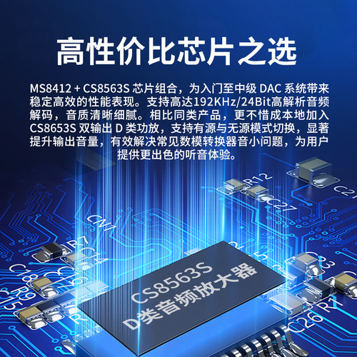 阿音192KHz光纤同轴音频转换器DAC解码内置D类功放音量增强接音箱 - 图2