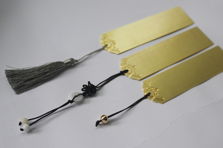 【闲云野鹤】黄铜金属书签中国风古典文具礼品定制文字图片订制