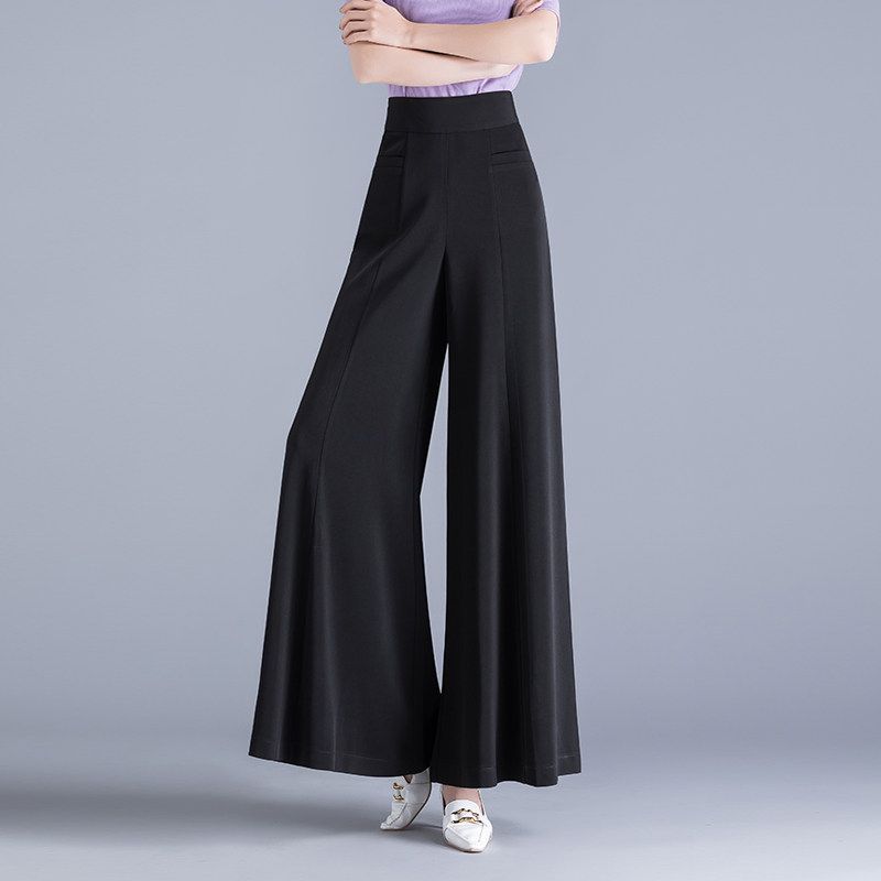 2023春季新款高腰垂感喇叭阔腿裤 伊蚨休闲裤