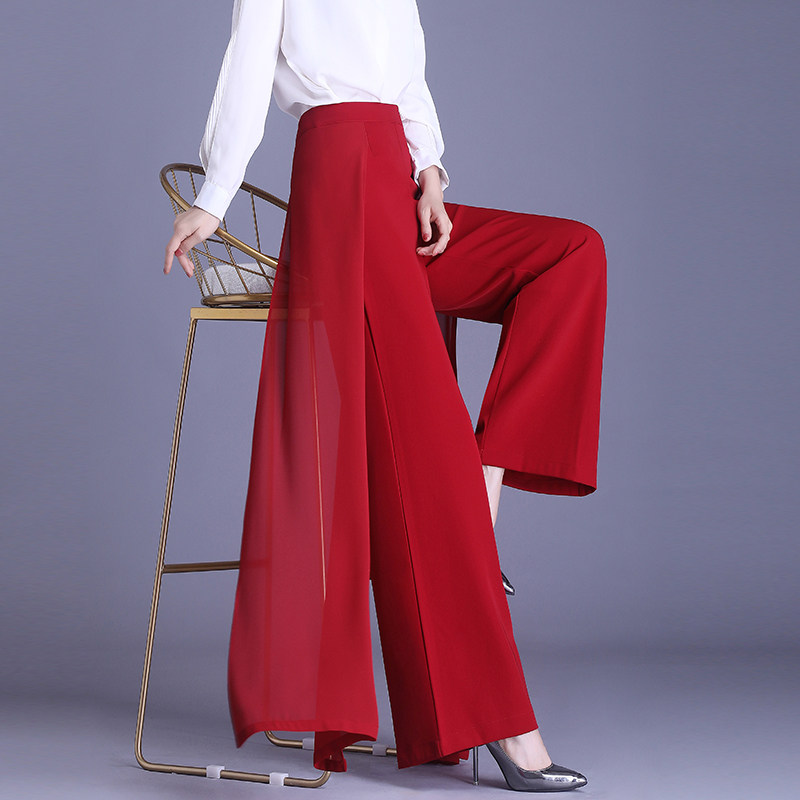 秋冬隐形后拉链垂坠感直筒舞蹈裤 伊蚨休闲裤