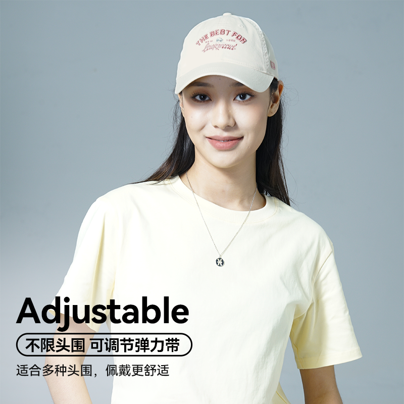lackpard棒球帽女软顶春夏季轻薄鸭舌帽显脸小字母纯棉深顶帽子