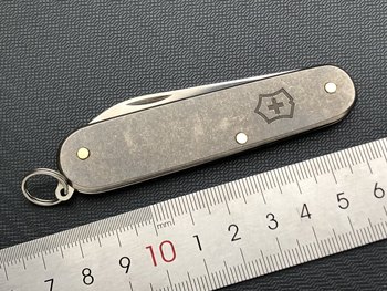 Stone washed tc4 titanium handle 84mm Victorinox Swiss Army Knife lightweight featherweight boxing champion 0.2303 ມີດພັບ