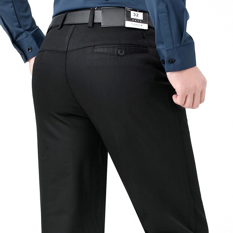 秋冬厚款恒源祥纯棉休闲裤男中老年商务直筒宽松爸爸装长裤子免烫,淘宝优惠券,粉丝福利购,淘宝优惠卷