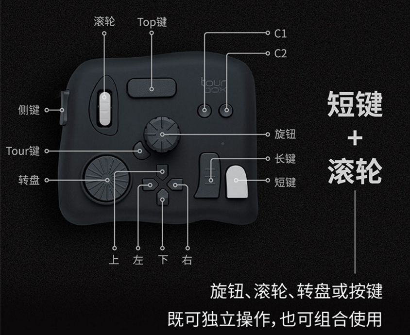 Tourbox电脑图像视频Adobe编辑专用修图辅助键盘PS美工调色-图3