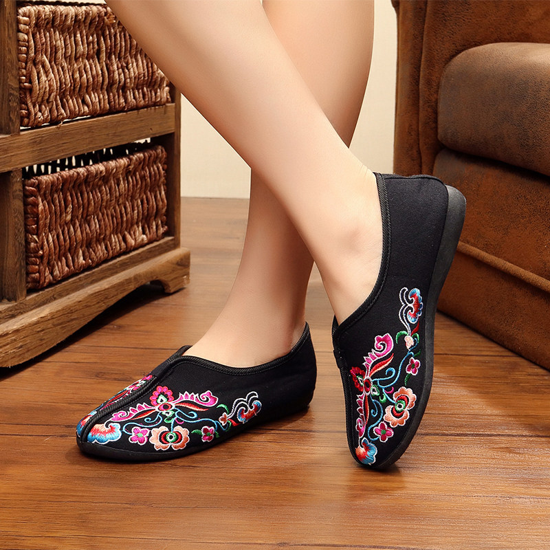 薄绒保暖民族风绣花鞋超软平底二棉鞋老北京布鞋女棉鞋加大码41,淘宝优惠券,粉丝福利购,淘宝优惠卷