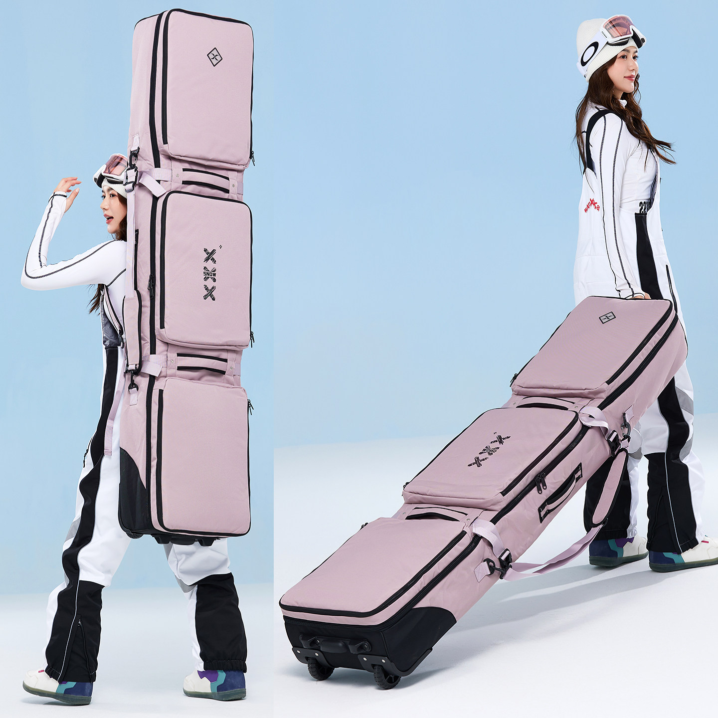 XXX滑雪板包带轮单板包滚轮双板包滑雪滚轮包双板雪板包可托运,淘宝优惠券,粉丝福利购,淘宝优惠卷