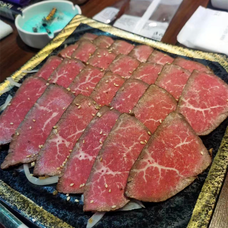 罗斯特黑毛和牛原料低温生吃牛肉刺身日韩料理配料1000g凉拌寿司 - 图2