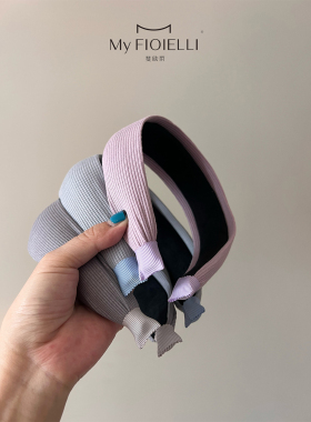 FIOIELLI斐欧丽奶油针织条纹发箍