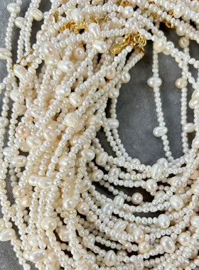 几十条peral波兰纯天然珍珠项链+925银配件
