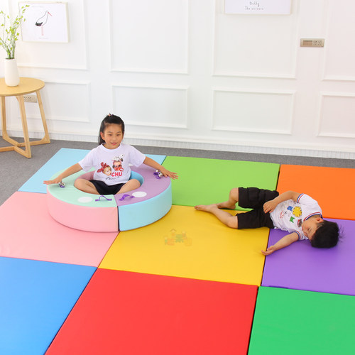 软体地垫幼儿园玩具室感统训练器材早教儿童运动软包垫攀爬架软垫 - 图1