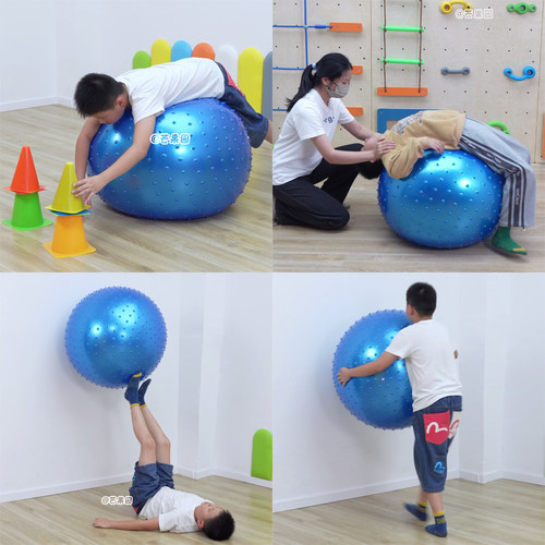 感统按摩大龙球儿童训练大瑜伽触觉教具芒果园幼儿玩具器材100cm - 图2