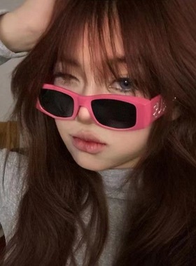 长方形欧美男女字母墨镜