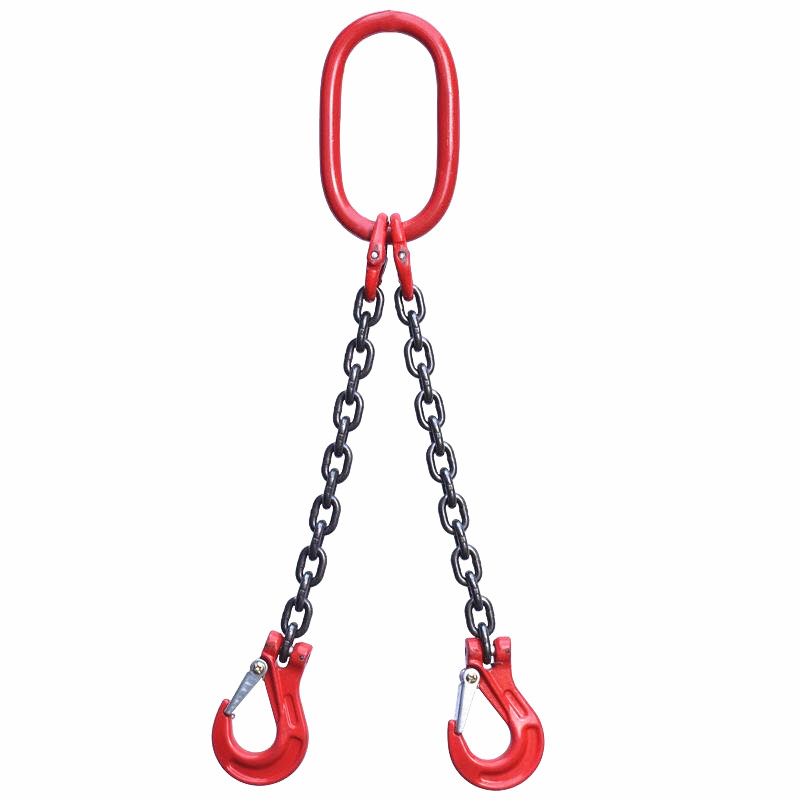 双钩起重吊索具G80锰钢链条模具吊车带保险扣吊钩成套吊具1-80吨 - 图3