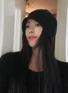 帽子情侣款男女保暖黑色
