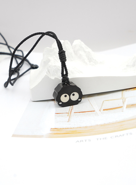 隐山手工煤球精灵吊坠情侣定制