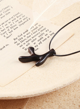 隐山手作情侣鹿角吊坠一路有你