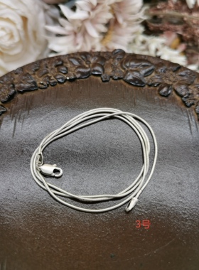 Vintage中古欧洲回流925银蛇骨链项链