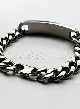 马吉拉风格数字铭牌古巴手链男女