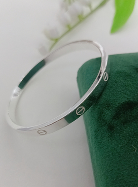 简约时尚足银999手工卡卡手镯