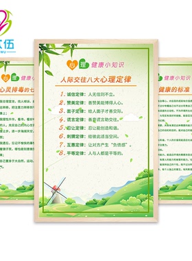 525心理健康教育机构墙上装饰画