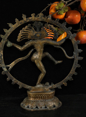 vintage西洋古董黄铜复古摆件ins拍摄欧美桌面精品软装摆件工艺品