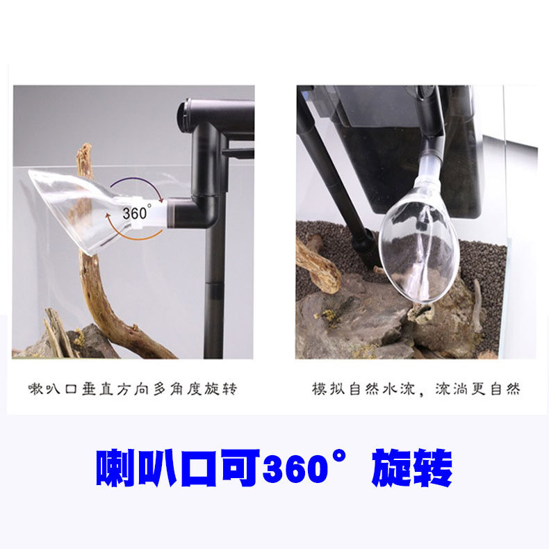 田园漫步喇叭出水口百合口过滤桶配件减缓水流鱼缸进出水管件改装 - 图1