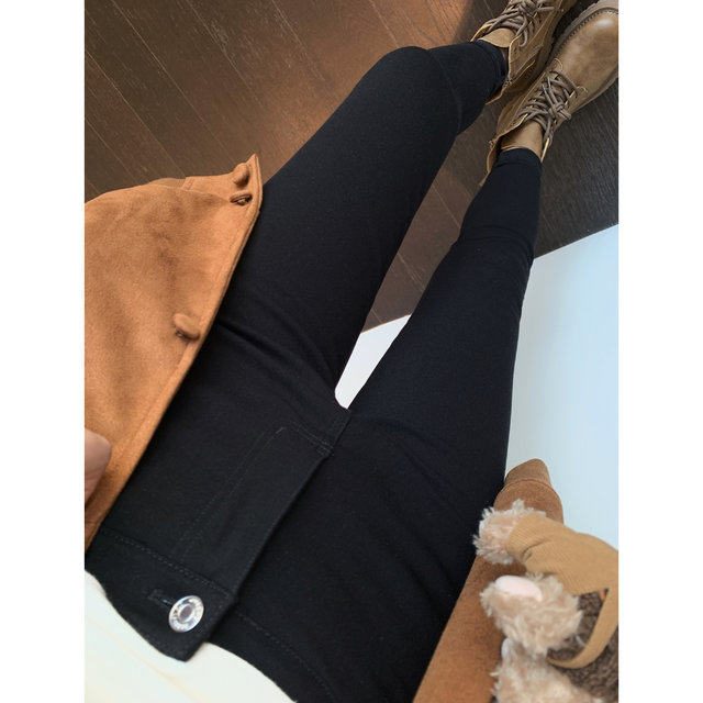 AMR UU Slimming ສີດໍາ Pants ແອວສູງ Elastic ສະດວກສະບາຍ Butt ຍົກສູງບົດບາດ leggings ຕີນຂອງແມ່ຍິງດູໃບໄມ້ລົ່ນແລະລະດູຫນາວແບບໃຫມ່