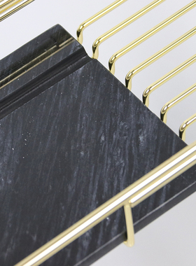 大理石轻奢风伸缩摆件浴缸架