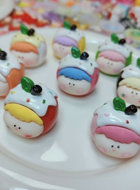 【对对碰】创意苹果莉莉丝细闪萌粒diy树脂小高款家居装饰摆件