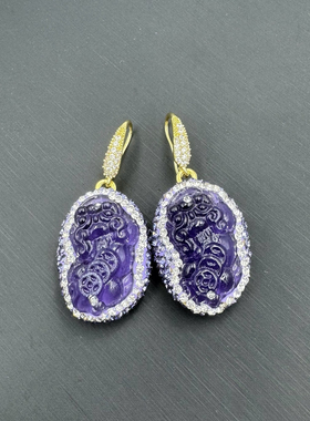 高级感紫色貔貅毛衣链网红爆款轻奢气质百搭时尚精美毛衣链女