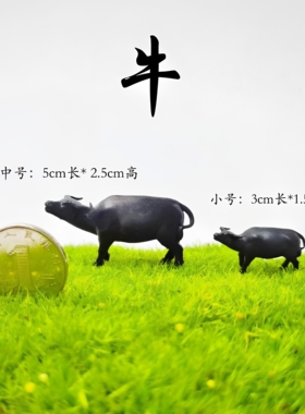 静观吾界桌面摆件微景观牛马毛驴