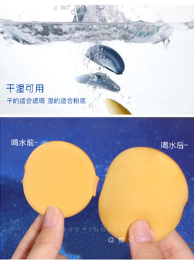 【赠晾晒架】粉扑干湿两用不卡粉