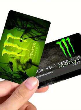 Monster Energy鬼爪信用卡借记卡交通卡银行卡防刮防滑防水贴纸