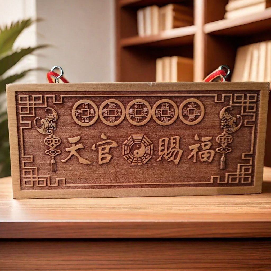 桃木天官赐福门贴大门对邻居大门电梯横版纯铜五帝钱解决门对门挂,淘宝优惠券,粉丝福利购,淘宝优惠卷