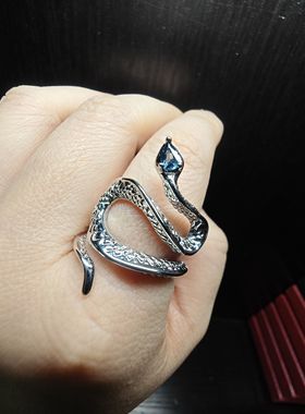 孤品出清天然托帕石紫晶戒指女款活口可调节S925银镶嵌时尚百搭