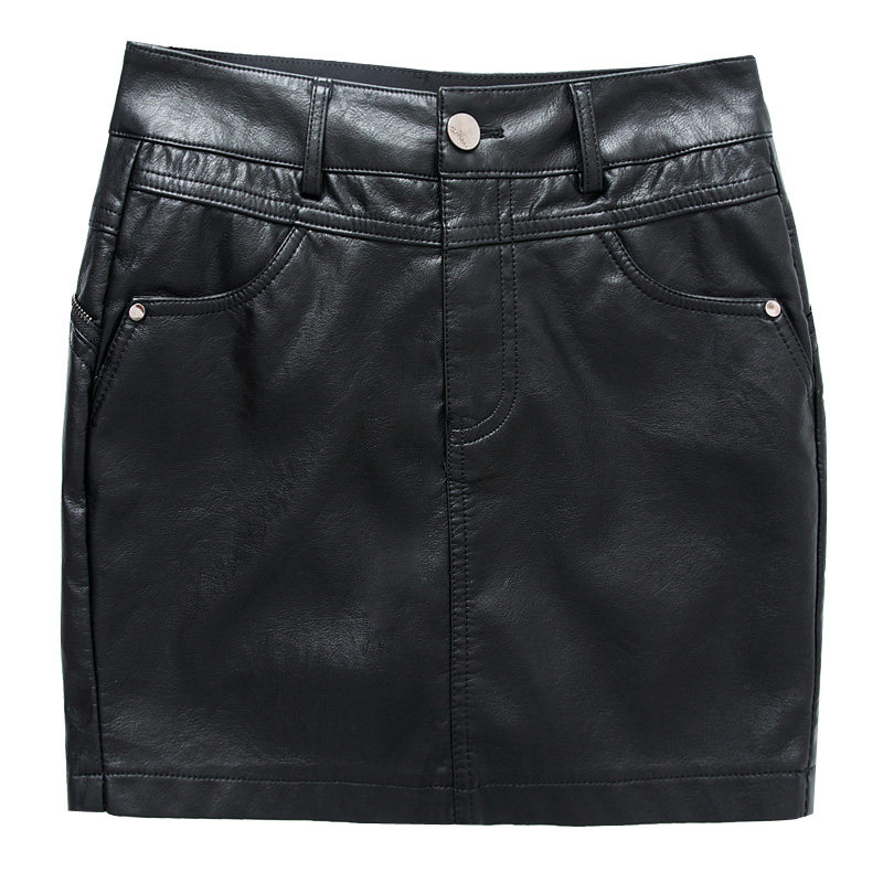 女2025秋季新款海宁真皮皮裙短裤短款包臀一步裙百搭绵羊皮短裙绵,淘宝优惠券,粉丝福利购,淘宝优惠卷