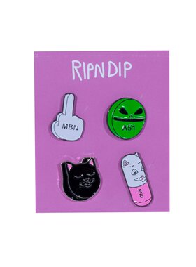 现货ripndip中指猫配饰胸针书包