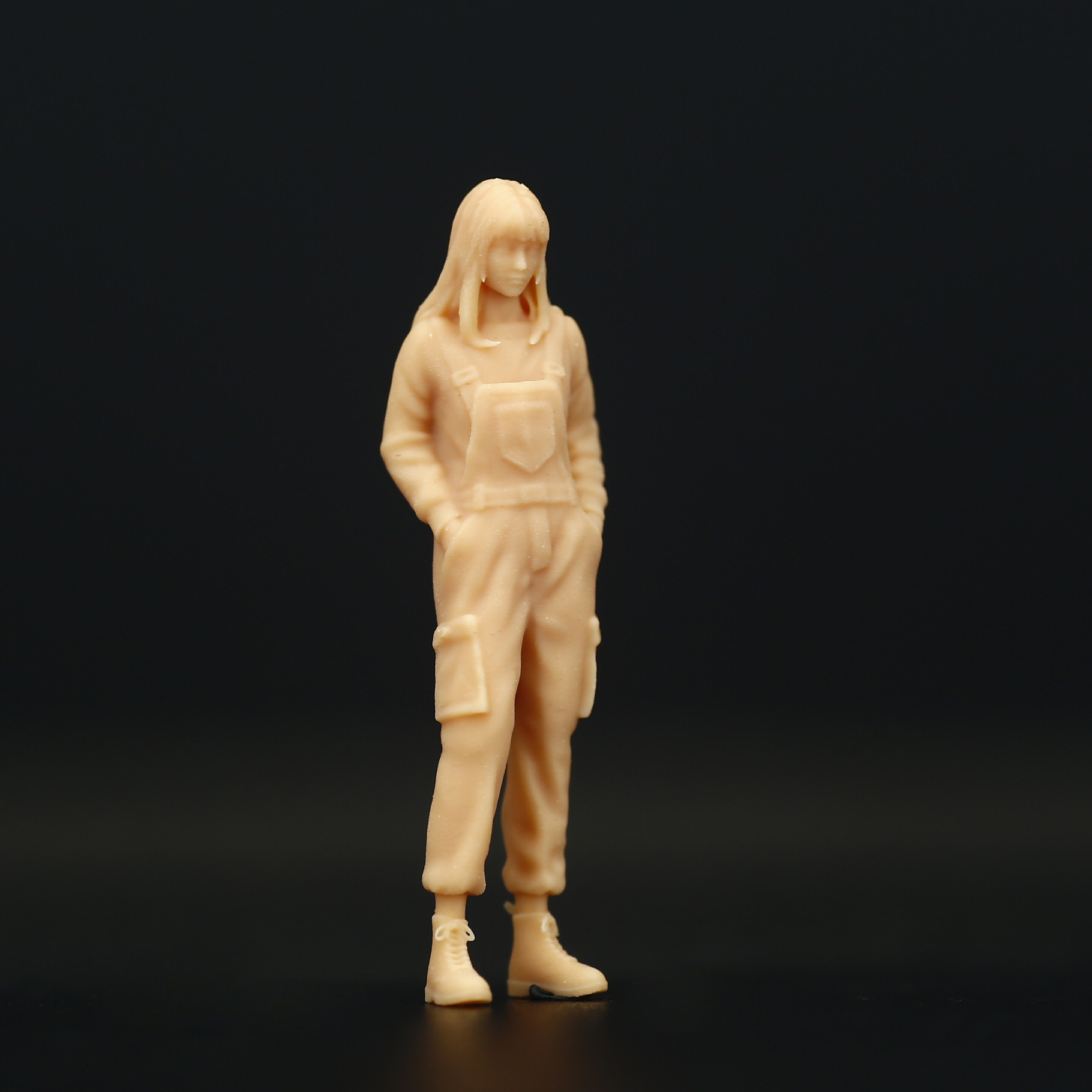 A188对面的女孩看过来1:64微缩人偶树脂模型1:43微拍沙盘场景摆件 - 图1