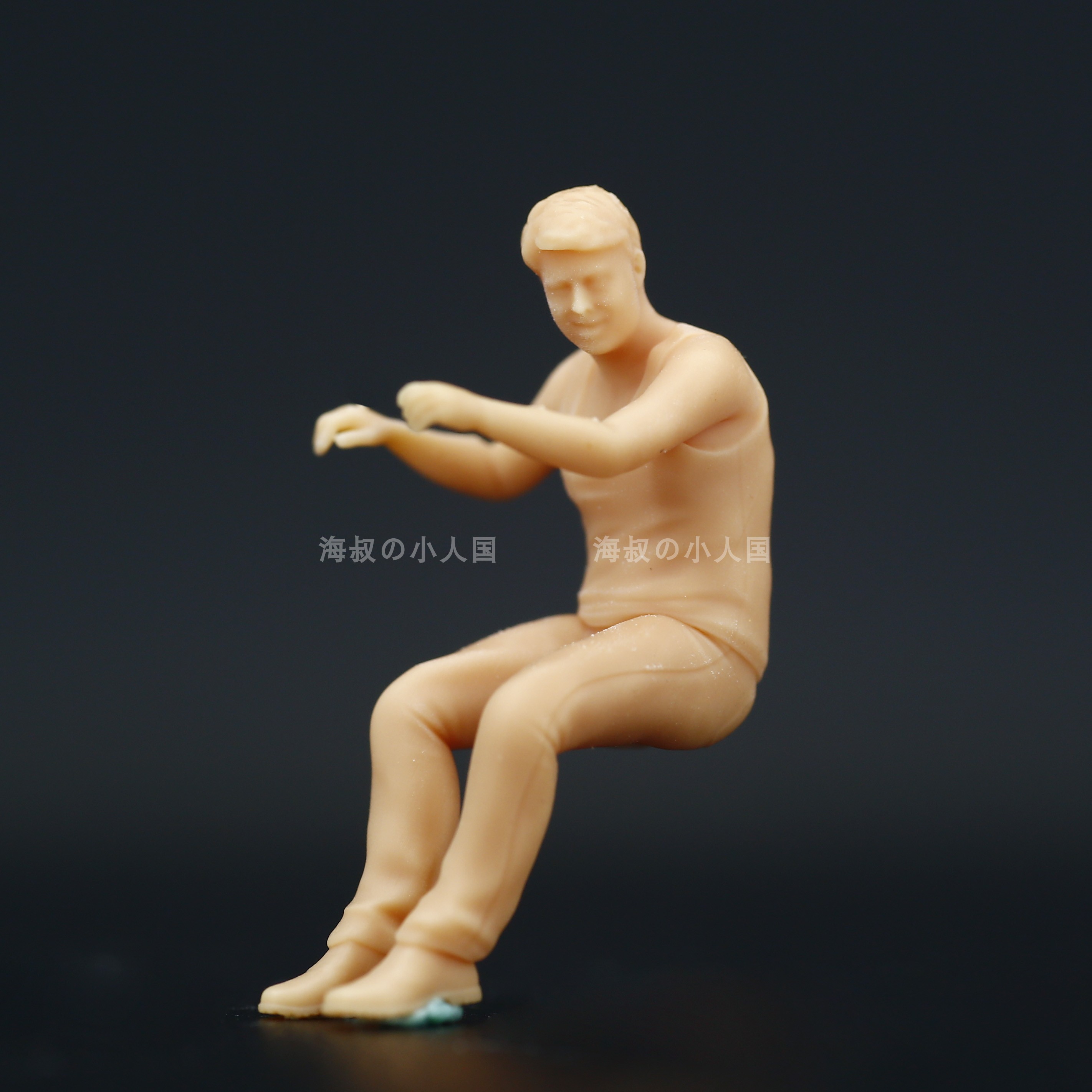 L249开车男女司机白模1:64人偶模型摆件手办1:87微缩沙盘小人 - 图2