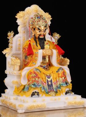 龙五爷神像广济龙王菩萨财神爷像五台山龙王真身汉白玉招财摆件