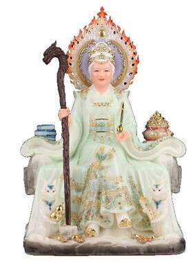 黑妈妈神像汉白玉铁刹山黑老太太黑奶奶真身像体保家供奉佛像摆件