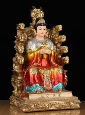 九龙圣母娘娘奶奶神像九龙菩萨龙族始祖佛像水系女神家用供奉摆件